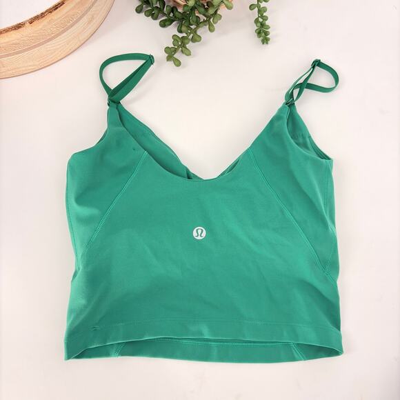 Lululemon Align Tank Top Green Size 0 Women’s Cropped Built-In Bra - Picture 5 of 8